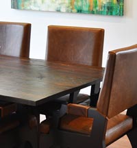 Dining room table and armoire, East House Cresent Cobourg